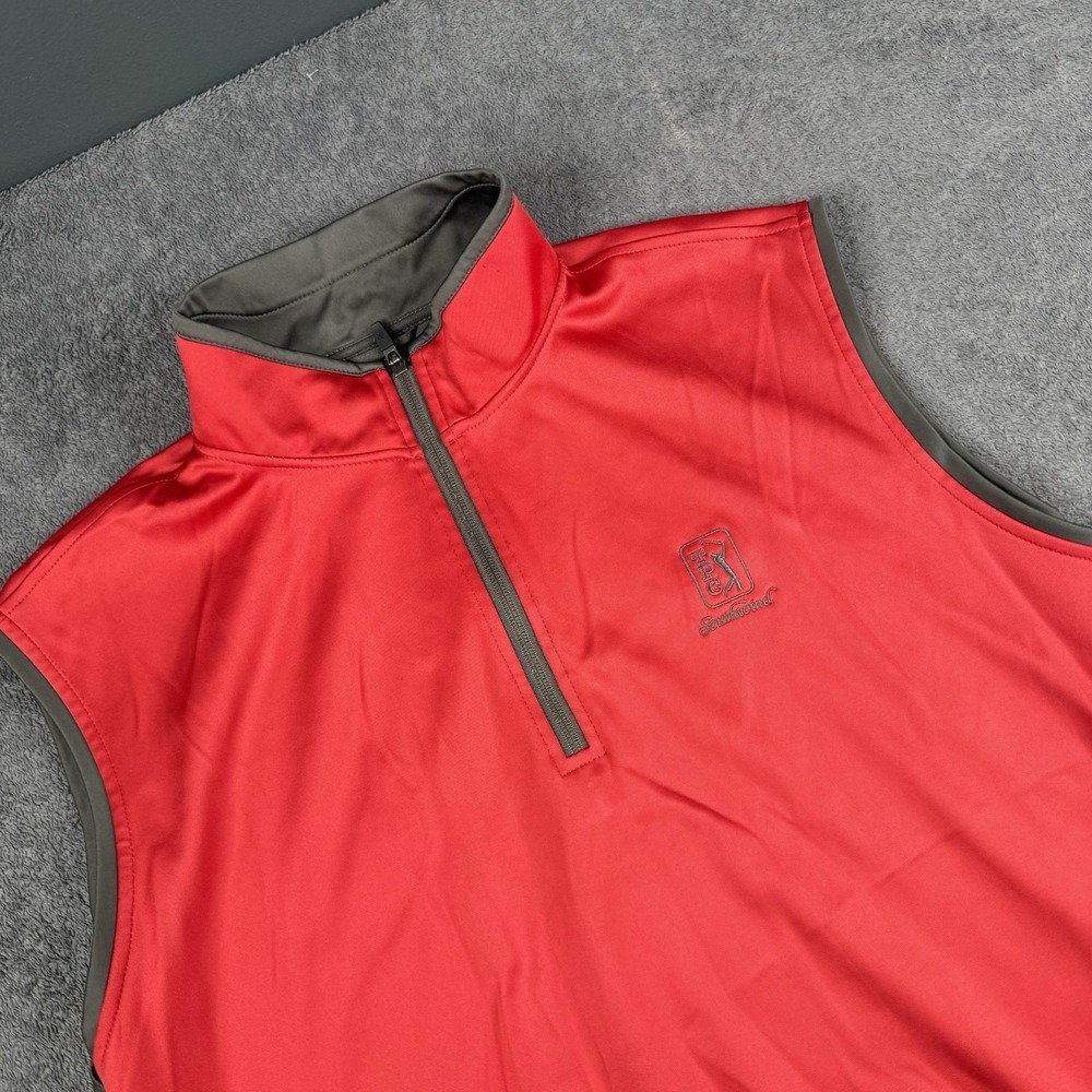 Zero Restriction 1/4 Zip Golf Vest Tour Series Red Size Mens XL TPG Southwind
